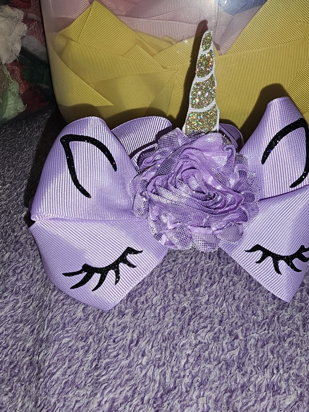Lavender Grosgrain Hair Bow Clip for Kids